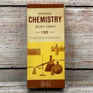Vintage Vis-Ed Inorganic Chemistry Study Cards Flashcards Science Decor